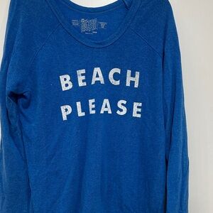 Retro Brand Blue Women's Top